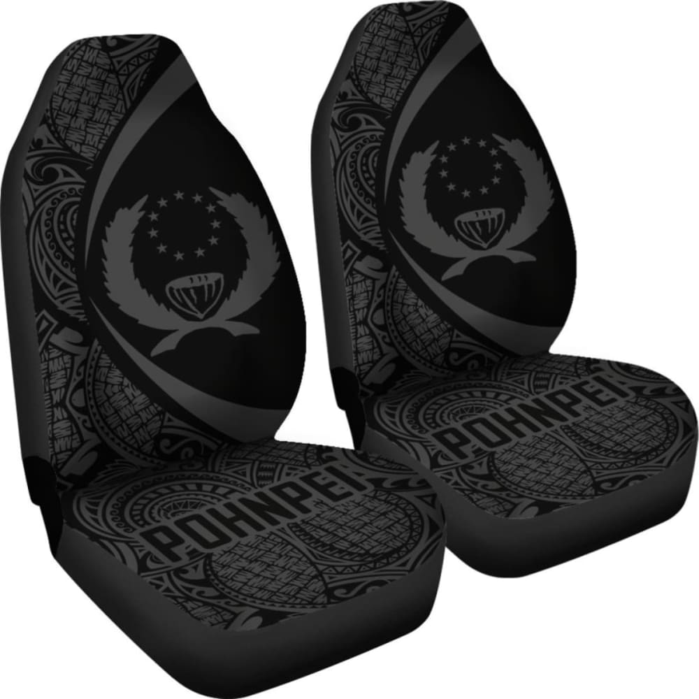 Pohnpei Coat Of Arms Polynesian Car Seat Covers Circle Style 9 153908 - YourCarButBetter