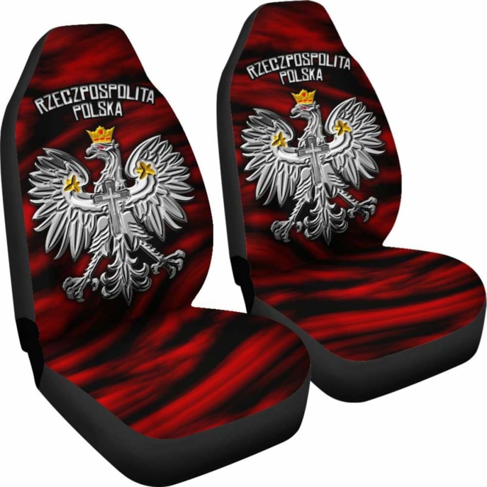 Poland Car Seat Covers - Polish Eagle - 110424 - YourCarButBetter