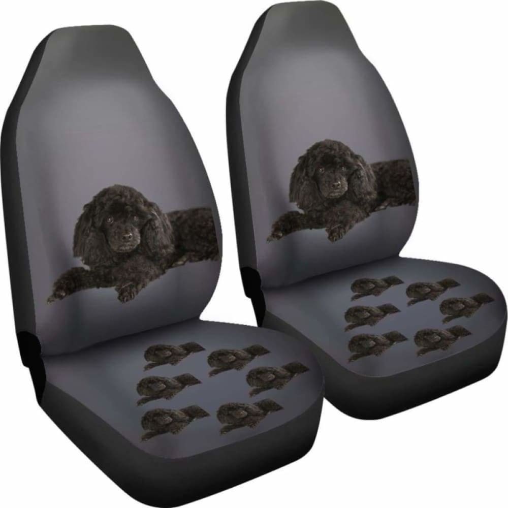 Poodle Car Seat Cover Black 110424 - YourCarButBetter