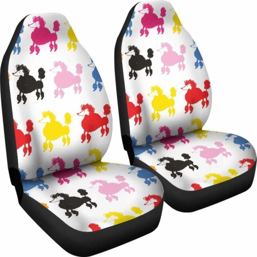Poodle Dogs Pets Animals Car Seat Covers 110424 - YourCarButBetter