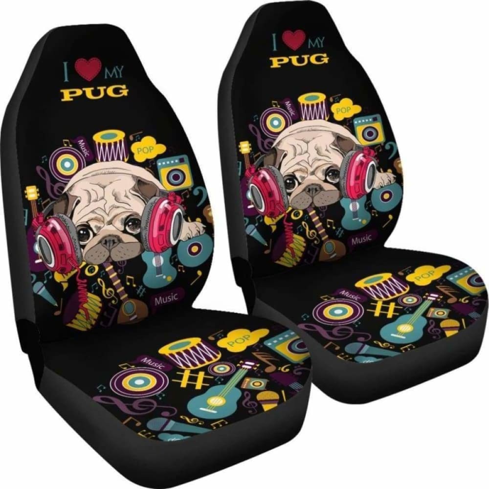Pug Car Seat Covers 030 102918 - YourCarButBetter