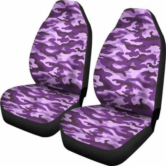 Purple Camouflage Car Seat Covers 112608