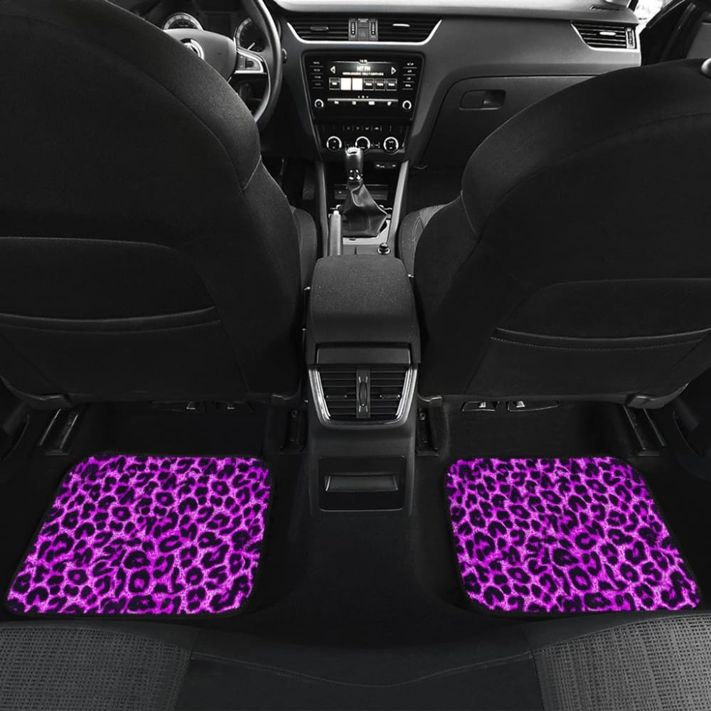Purple Leopard Skin Print Car Floor Mats 211504 - YourCarButBetter