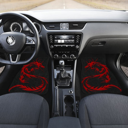 Red Dragon Pattern Car Floor Mats 212501 - YourCarButBetter