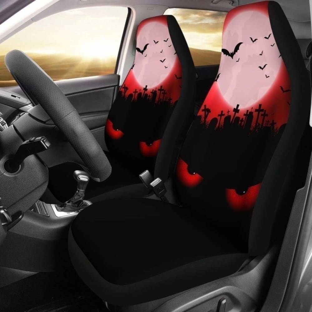 Red Eyes Halloween Car Seat Covers 102802 - YourCarButBetter