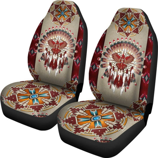 Red Thunderbird Native Car Seat Cover 093223 - YourCarButBetter