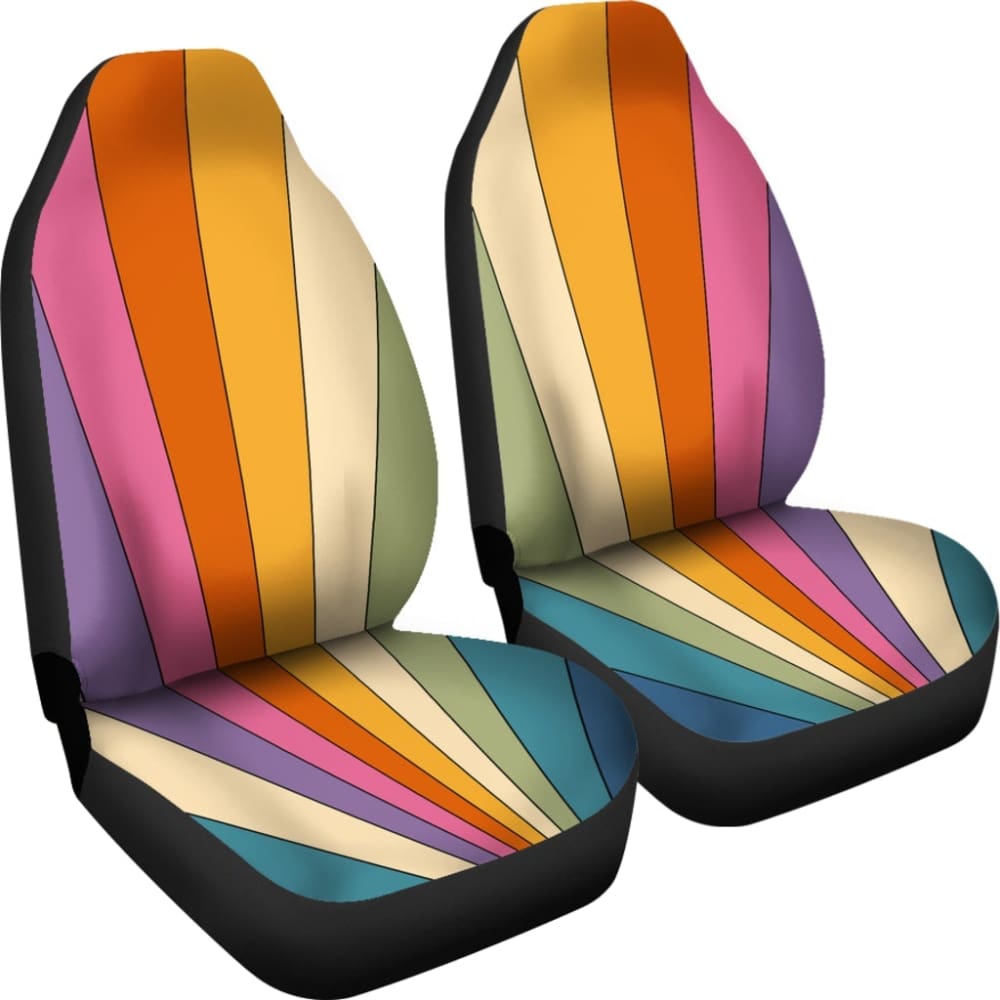 Retro Stripes Car Seat Covers 094201 - YourCarButBetter