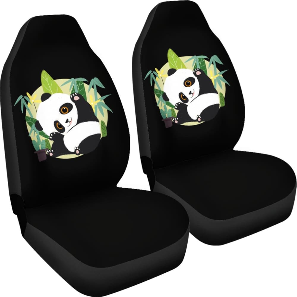 Rustic Panda Design Car Seat Covers 211106 - YourCarButBetter