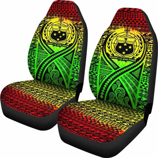 Samoa Car Seat Cover - Samoa Coat Of Arms Polynesian Tattoo Reggae - 9 174914 - YourCarButBetter