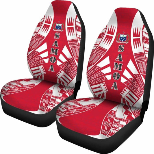 Samoa Car Seat Covers - Samoa Coat Of Arms Polynesian Tattoo Flag - 9 174914 - YourCarButBetter