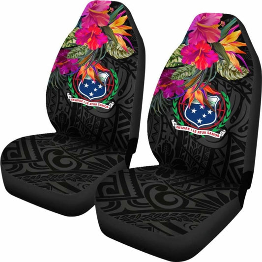 Samoa Car Seat Covers - Polynesian Hibiscus Pattern - 232125 - YourCarButBetter