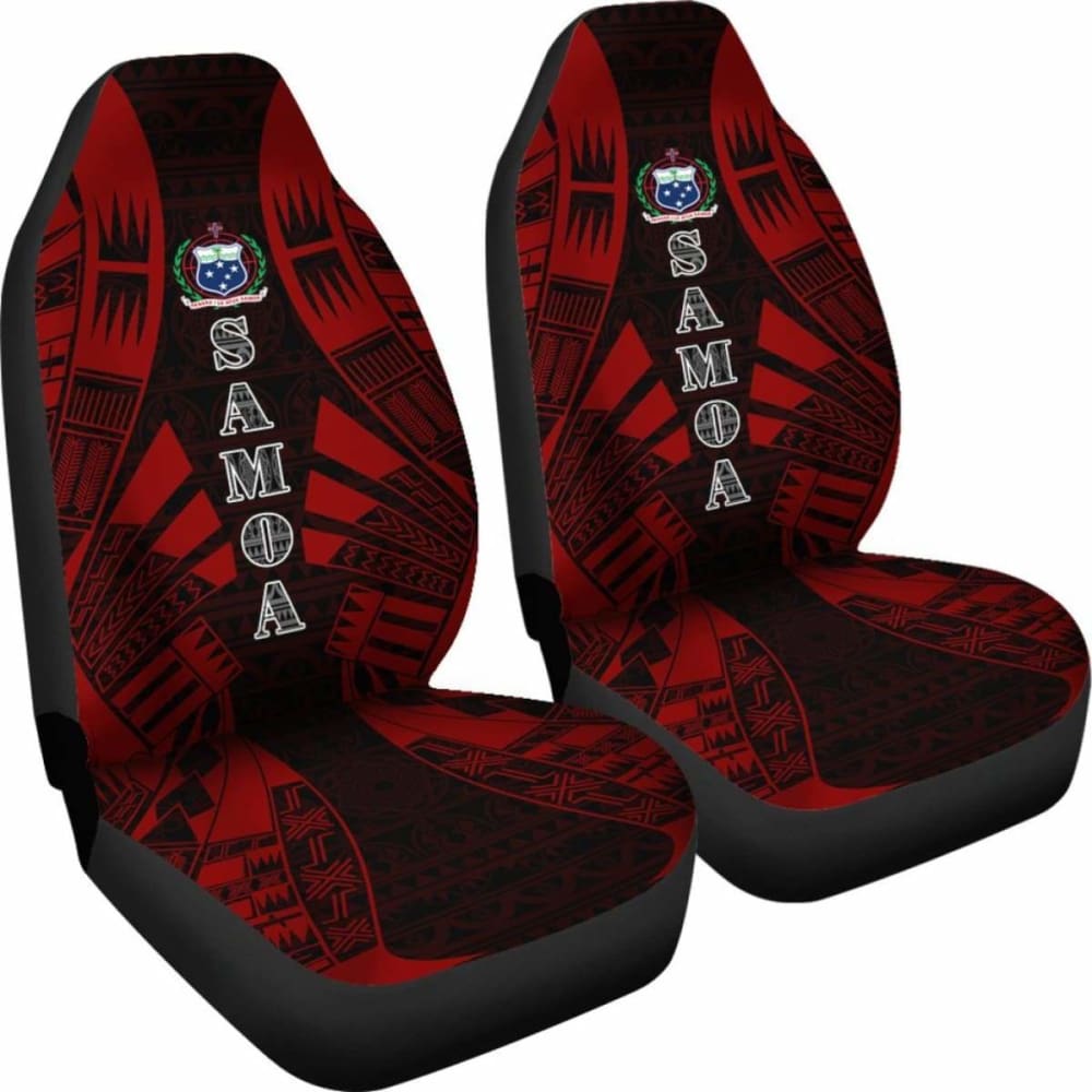 Samoa Car Seat Covers - Polynesian Tattoo Red - 9 174914 - YourCarButBetter
