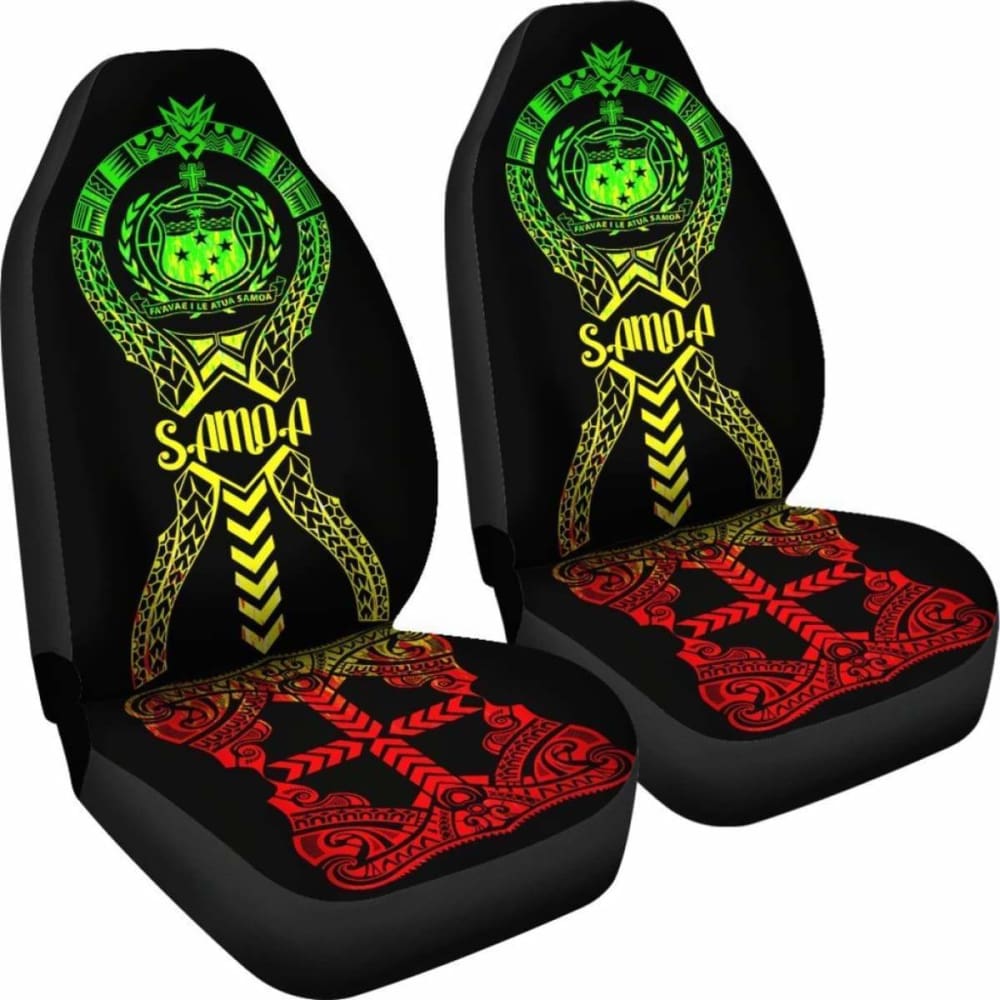 Samoa Car Seat Covers Polynesian Tribal Reggae 105905 - YourCarButBetter