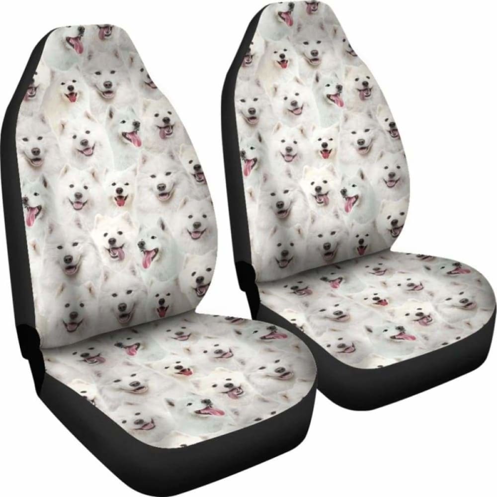 Samoyed Full Face Car Seat Covers 090629 - YourCarButBetter