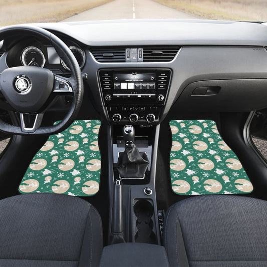 Santa Claus And Reindeer In Christmas Night Car Floor Mats 210601 - YourCarButBetter