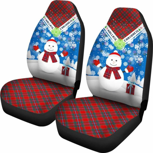 Scotland Christmas Thistle Car Seat Covers Nollaig Chridheil Style Snowman K13 112608