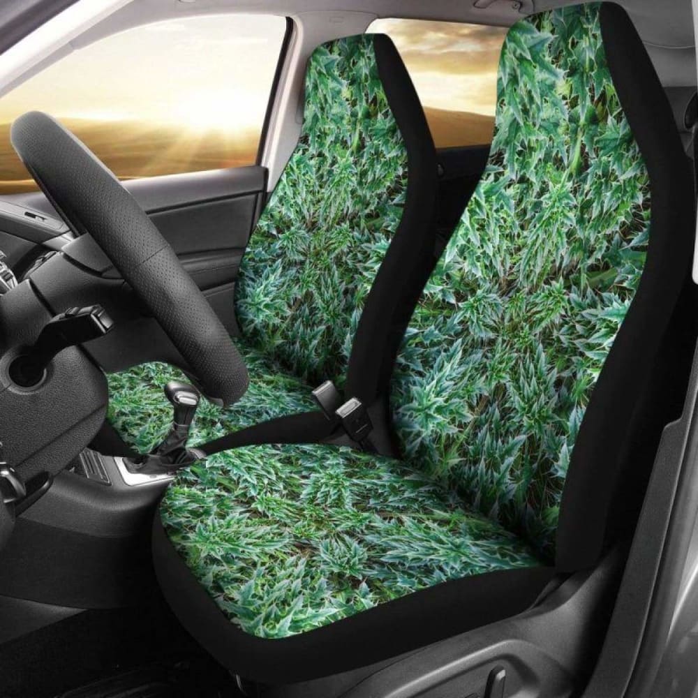 Scotland Thistle Leafs Car Seat Covers 02 W8 174510 - YourCarButBetter