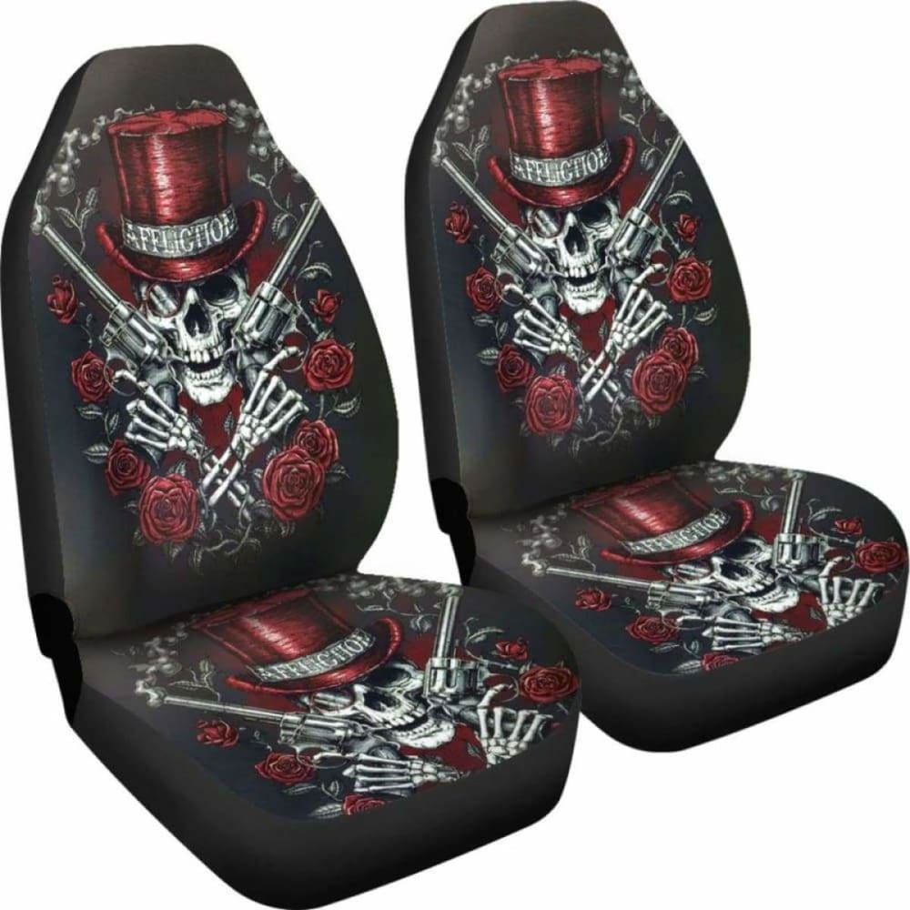 Set 2 Pcs Gothic Skull Car Seat Covers 172727