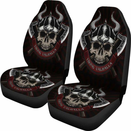 Set 2 Pcs Gothic Skull Car Seat Covers 172727