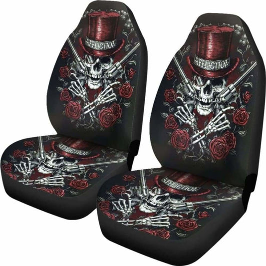 Set 2 Pcs Gothic Skull Car Seat Covers 172727