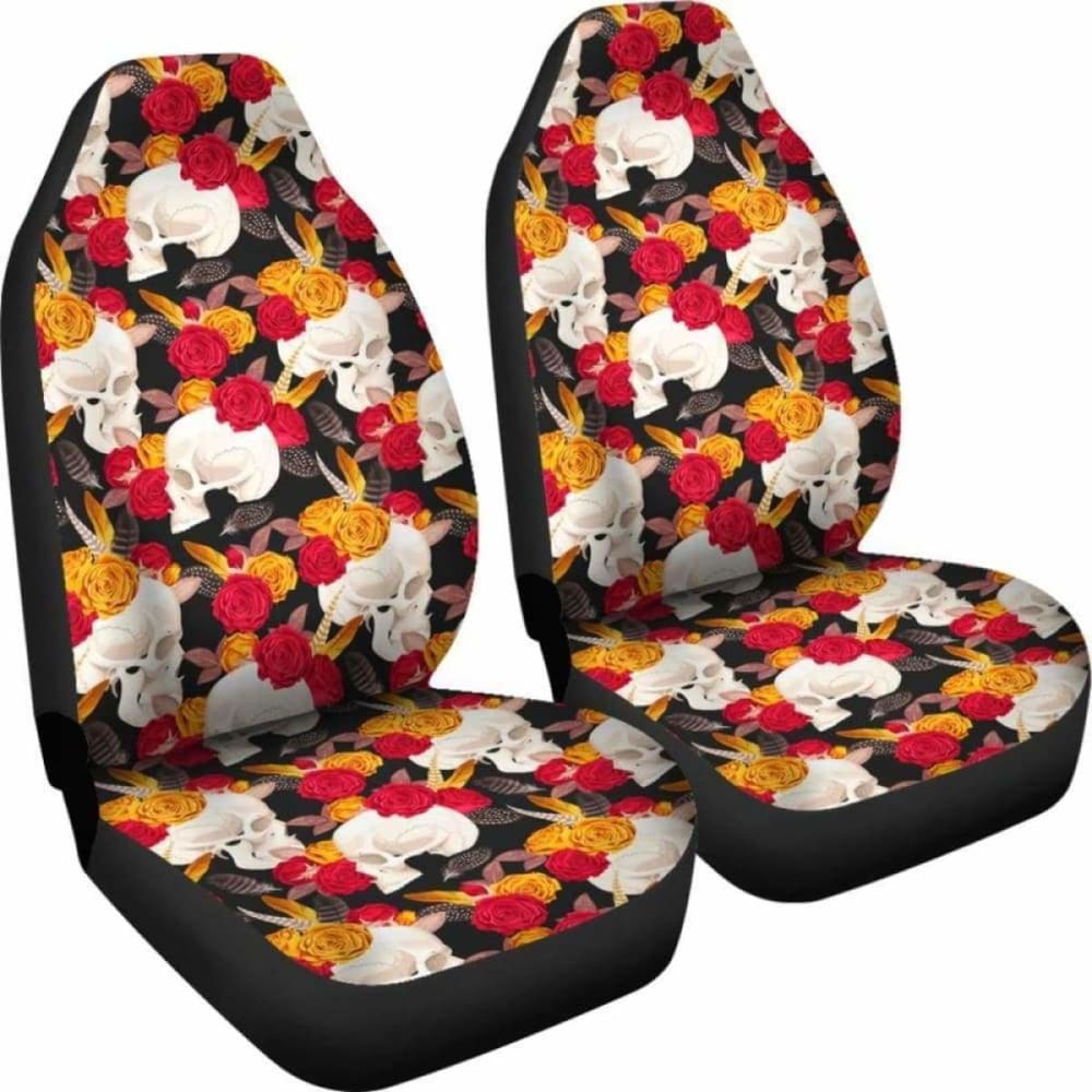 Set 2 Seat Cover Sugar Skulls 101207