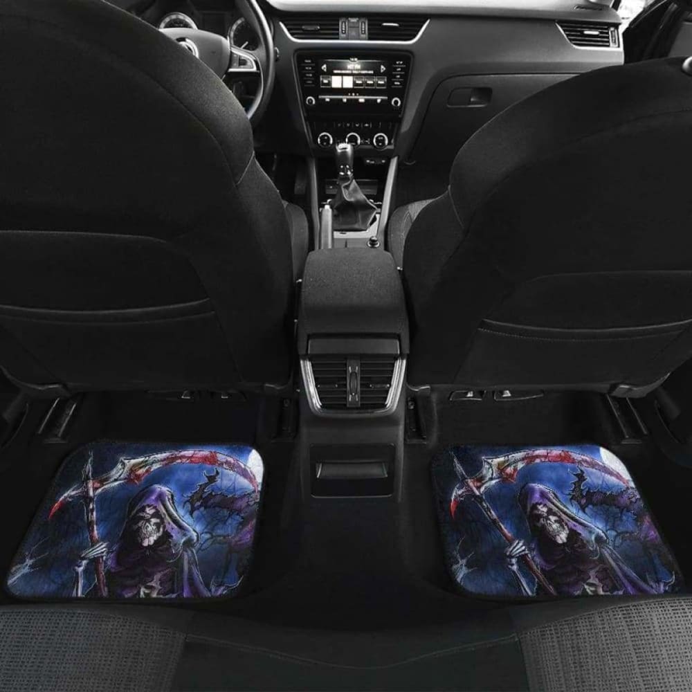 Set 4 Pcs Gothic Awesome Skull Car Mats 172727