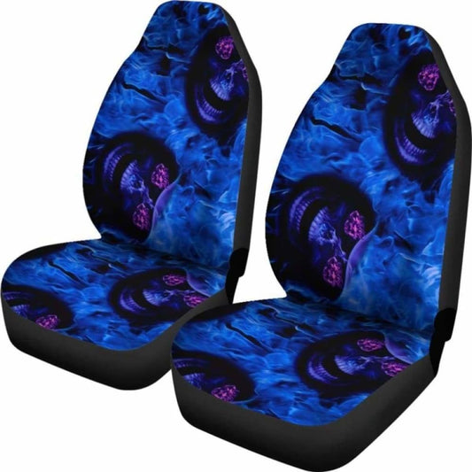 Set Of 2 Skull Car Seat Covers 101207