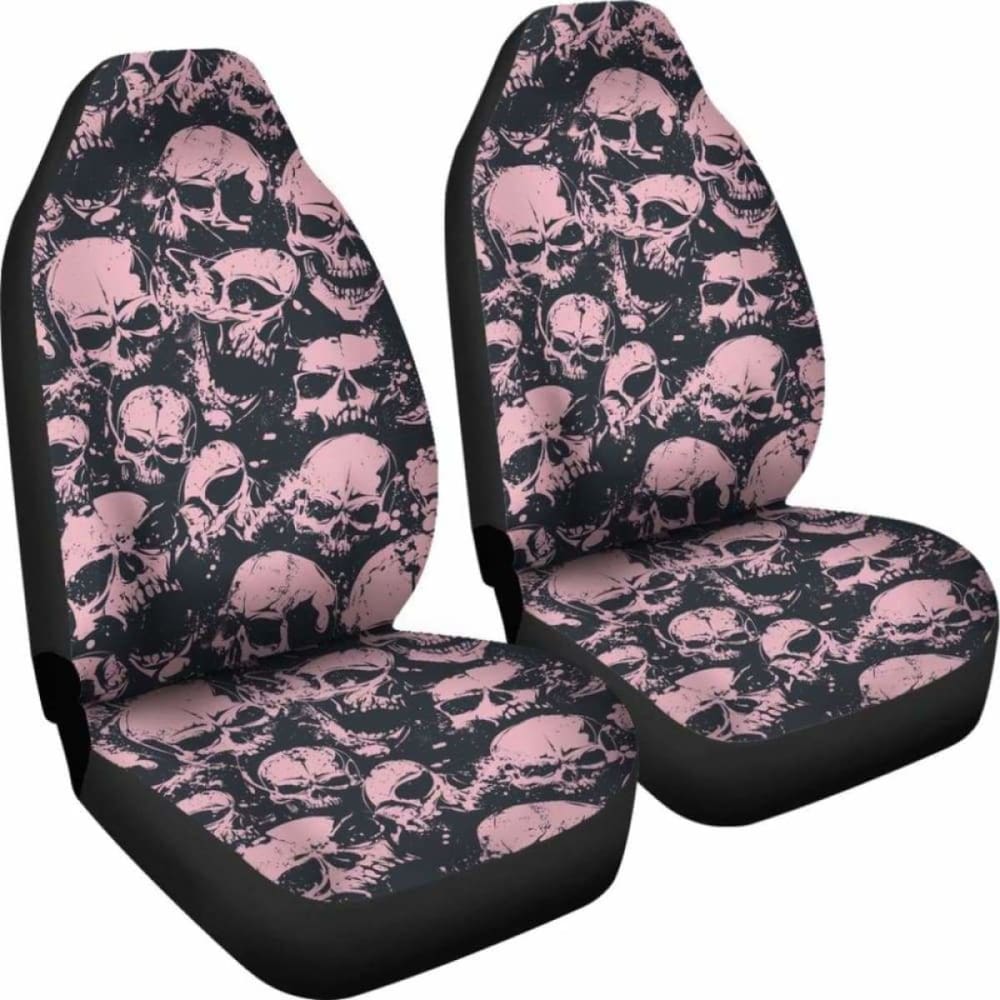 Set Of 2 Skull Gothic Car Seat Covers 172727