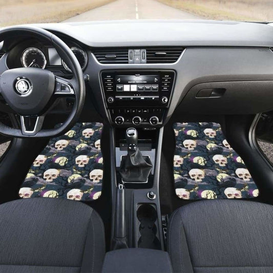 Set Of 4 Pcs Gothic Skull Car Mats 172727