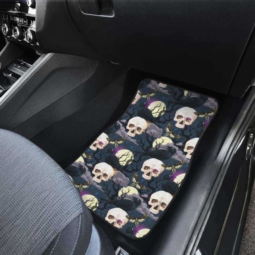 Set Of 4 Pcs Gothic Skull Car Mats 172727