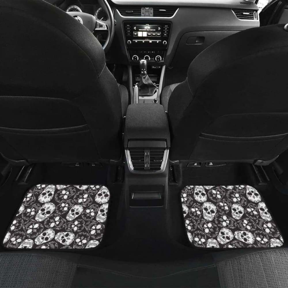 Set Of 4 Pcs Sugar Skull Car Mats 101207