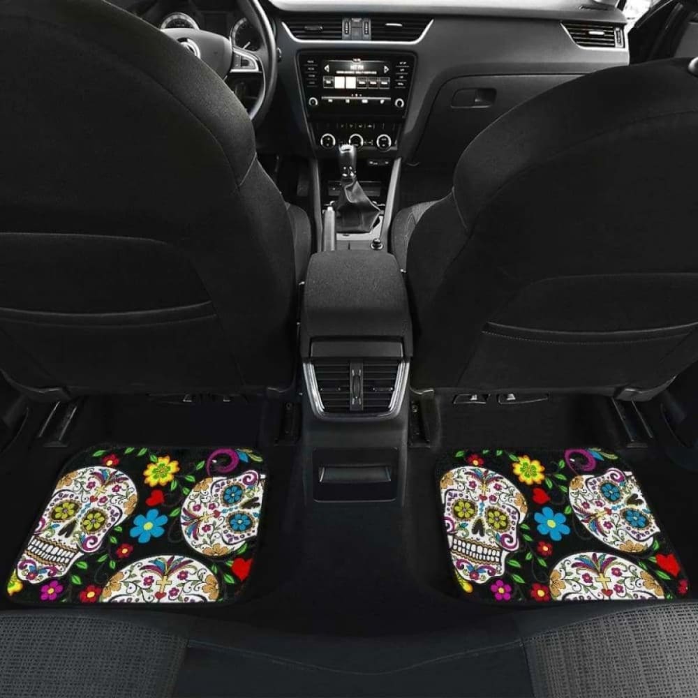 Set Of 4 Sugar Skull Car Mats 101207