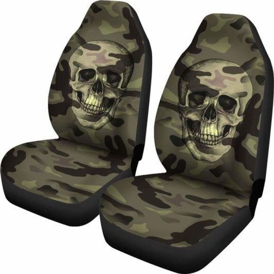 Skull Camo Pattern Car Seat Covers 112608
