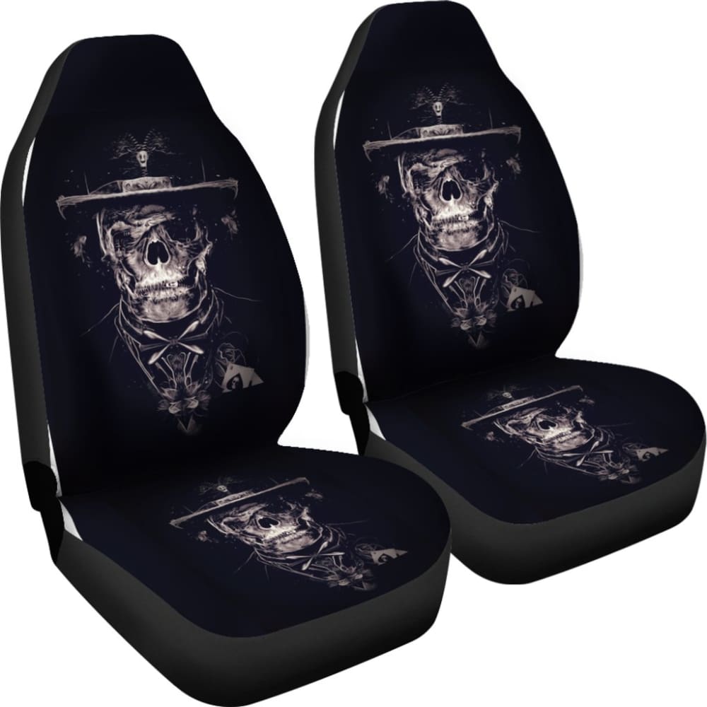 Skull Gift 3D Skull Car Seat Covers 093223 - YourCarButBetter