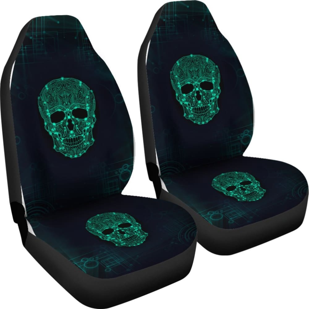 Skull Gift Polyester Fabric 3D Skull Car Seat Covers 093223 - YourCarButBetter
