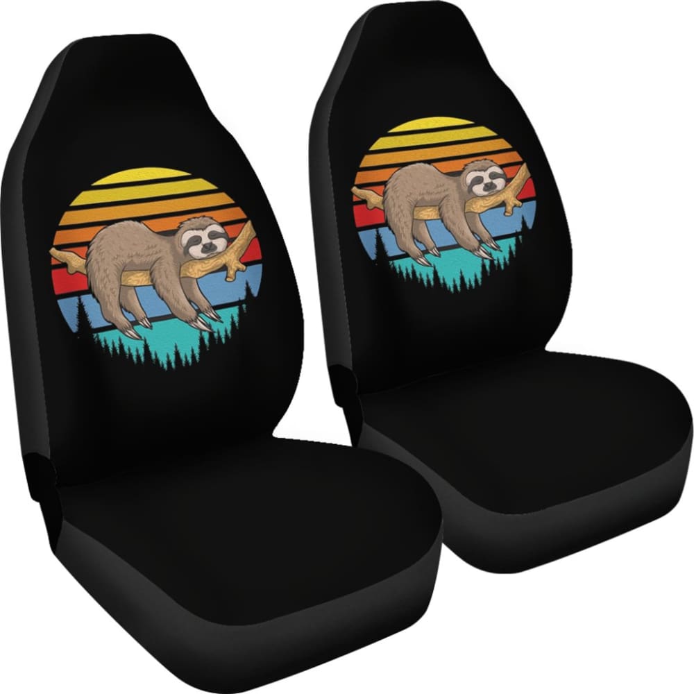 Sloth In Lazy World And Nothing Matter Car Seat Covers 211001 - YourCarButBetter