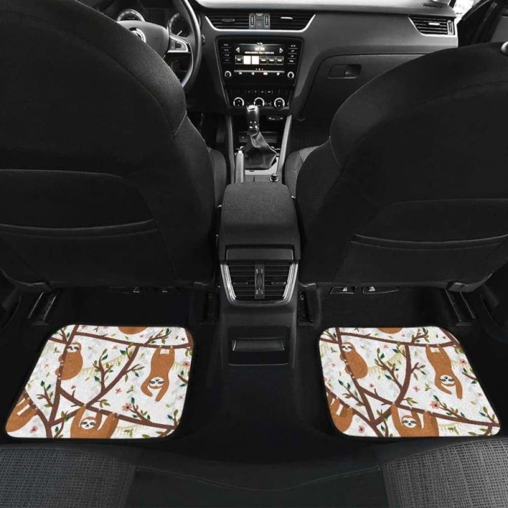 Sloths Hanging On The Tree Pattern Front And Back Car Mats 144902