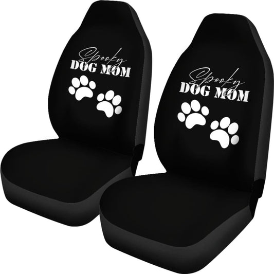 Spooky Dog Mom Halloween Paw Amazing Gift Ideas Car Seat Covers 211110 - YourCarButBetter