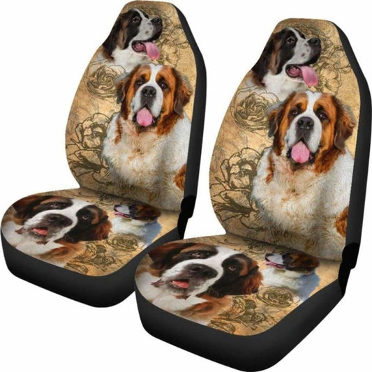 St. Bernard Dogs Pets Animals Car Seat Covers 160830 - YourCarButBetter