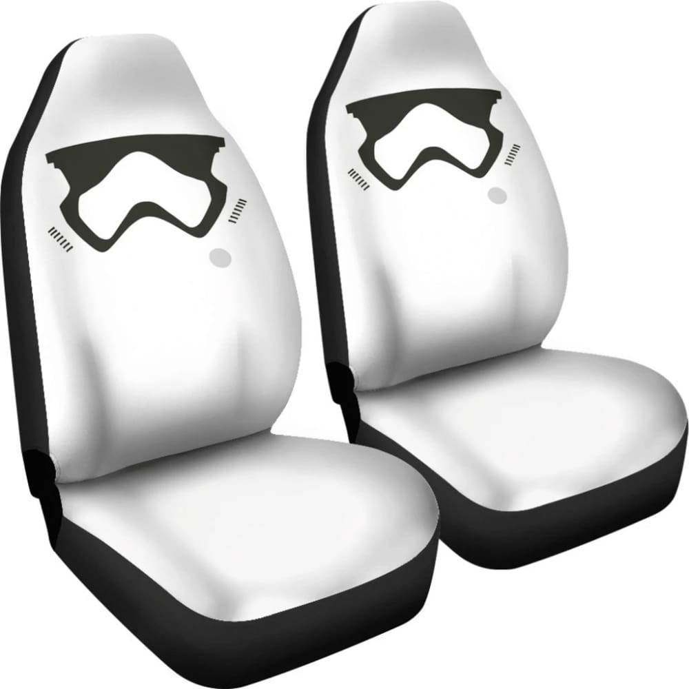 Stormstrooper Face Star Wars Car Seat Covers 094201 - YourCarButBetter