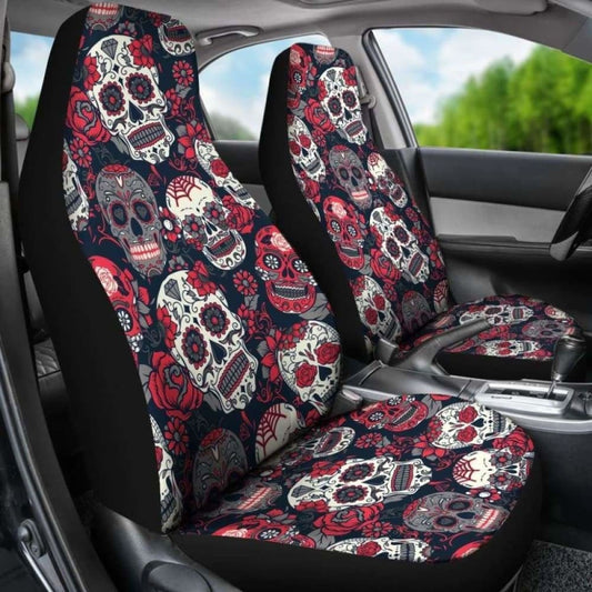 Sugar Skulls & Roses Car Seat Covers 101207