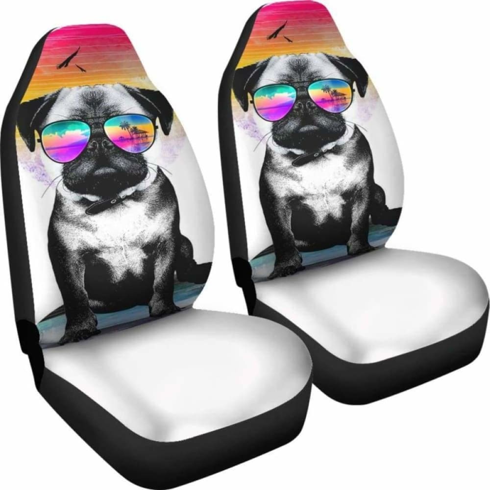 Summer Pug Seat Covers 102918 - YourCarButBetter