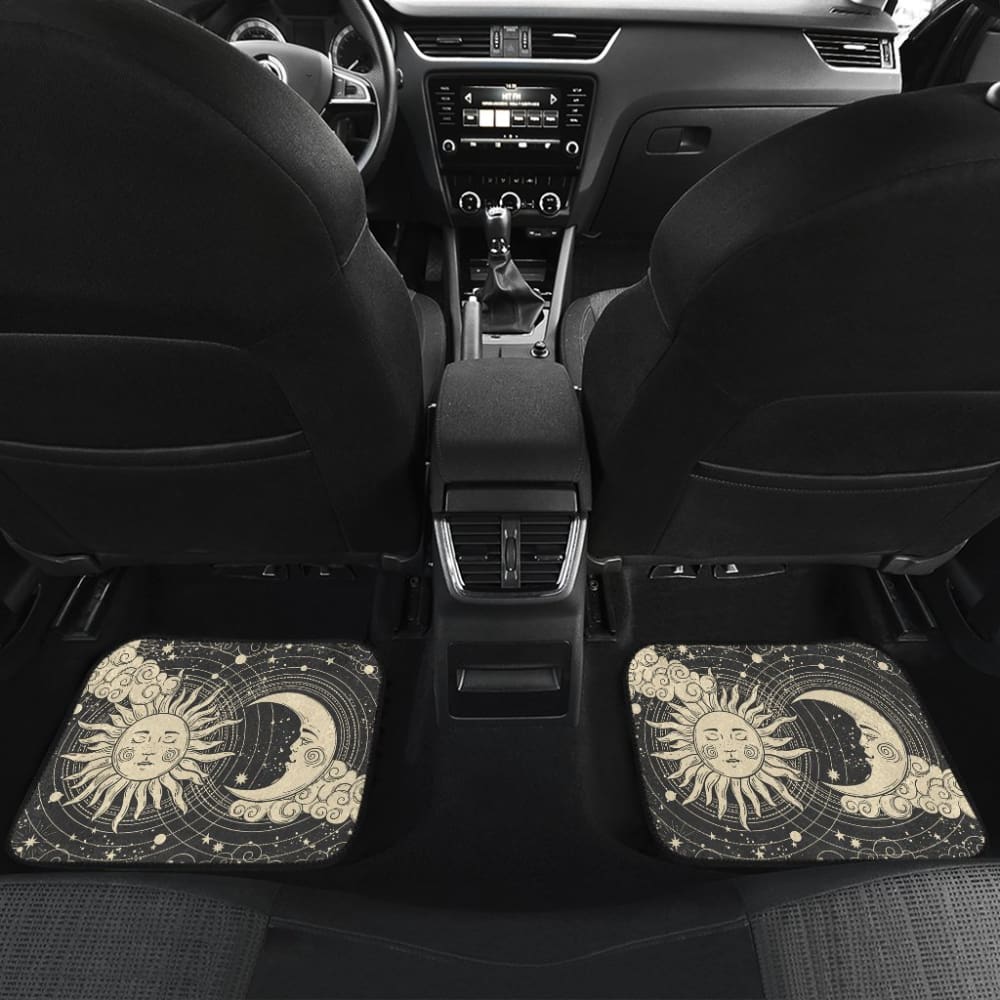 Sun And Moon Lion Car Floor Mats 212701 - YourCarButBetter