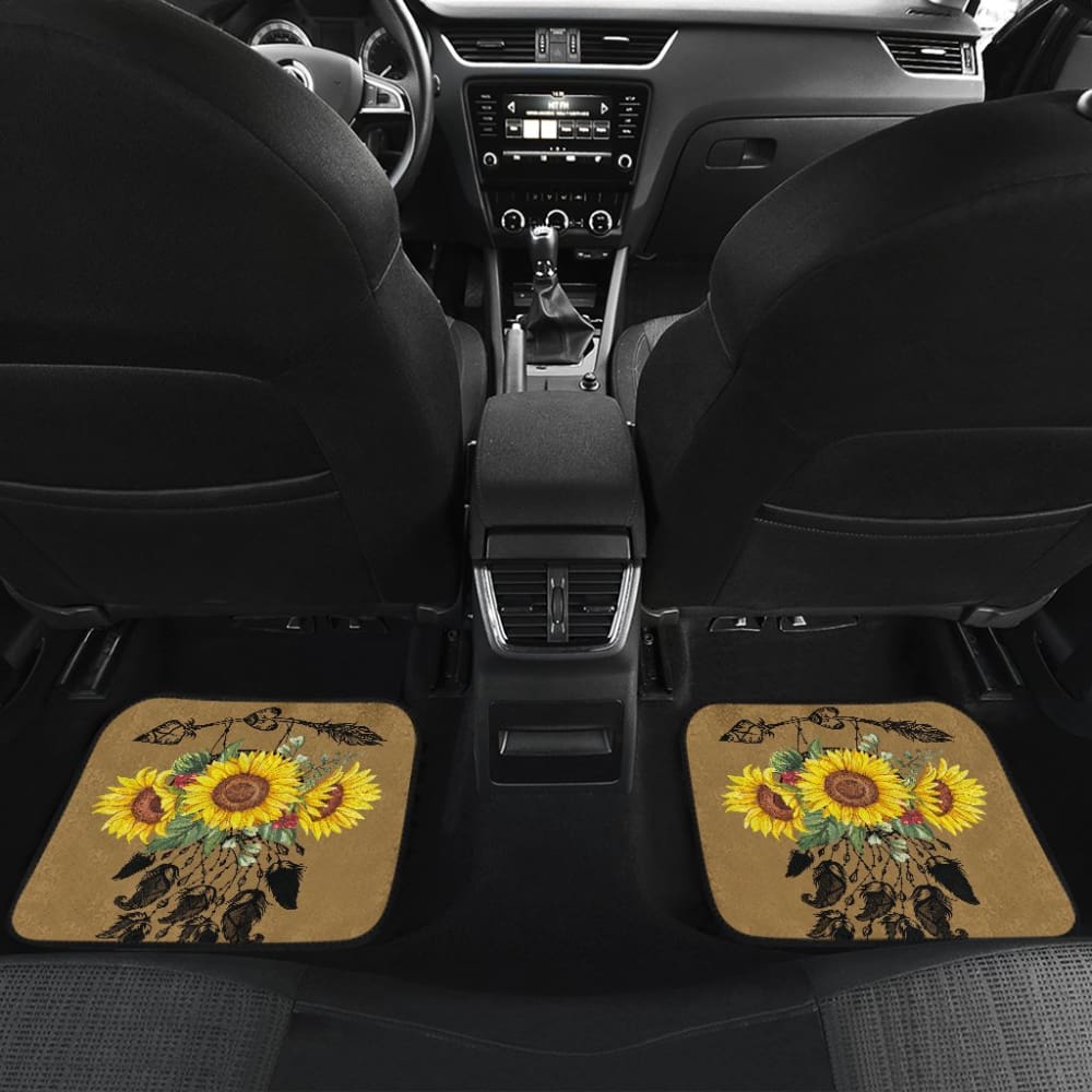 Sunflower Dreamcatcher Native Design Custom Car Floor Mats 210602