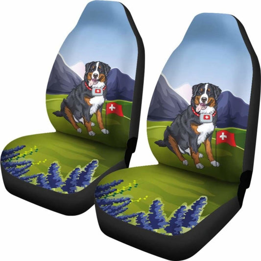 Switzerland Bernese Mountain Dog 01 Car Seat Covers 4 102802 - YourCarButBetter