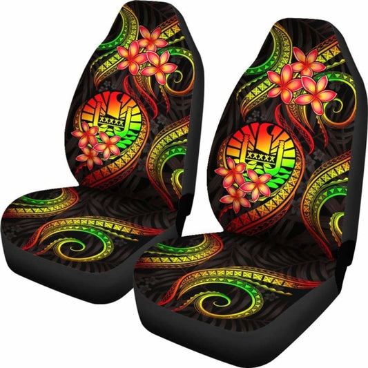 Tahiti Polynesian Car Seat Covers - Reggae Plumeria - 105905 - YourCarButBetter