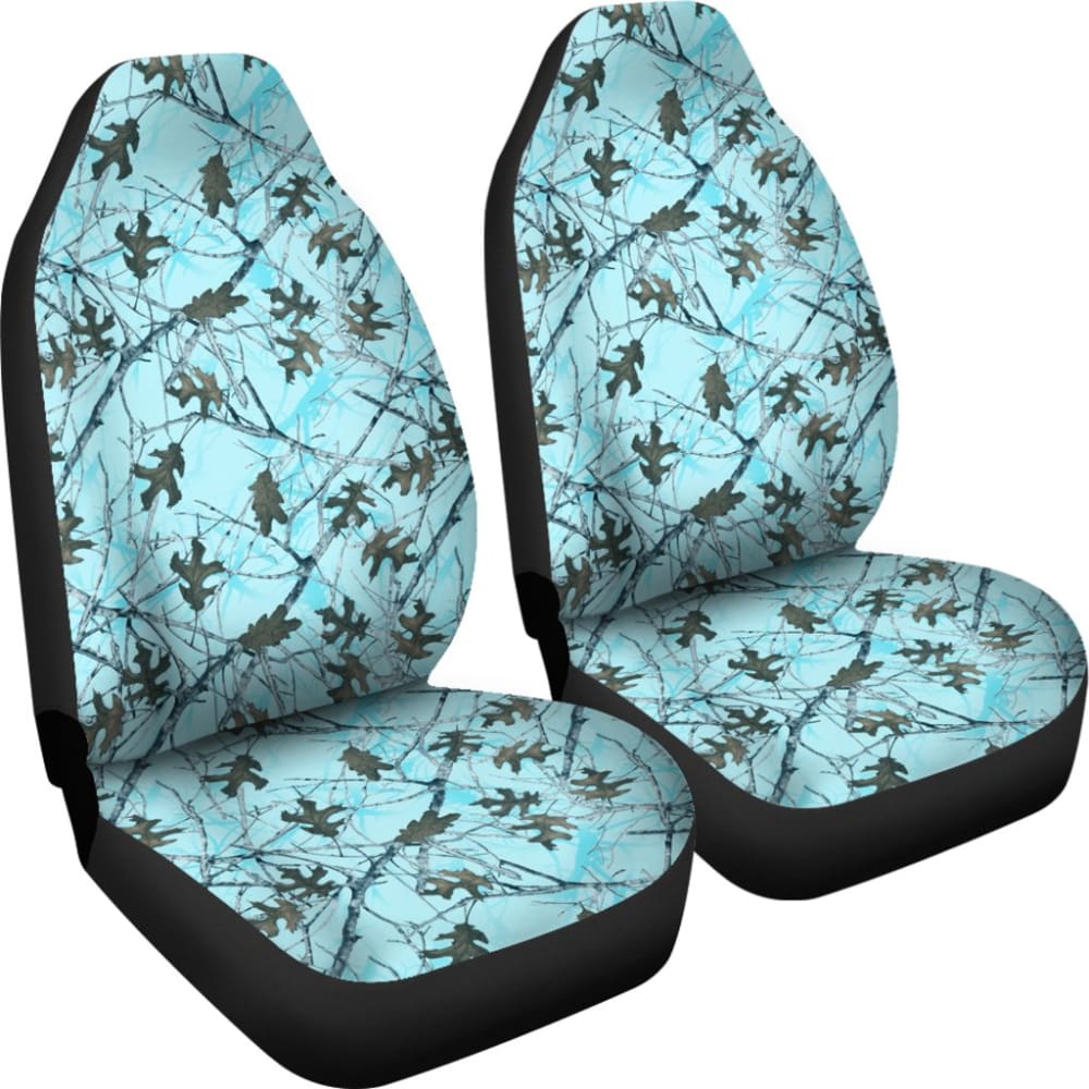 Teal Forest Hunting Camouflage Car Seat Covers 210807 - YourCarButBetter