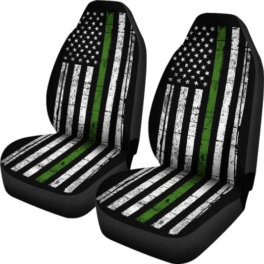Thin Green Line Custom Car Accessories Car Seat Covers 2 213003 - YourCarButBetter