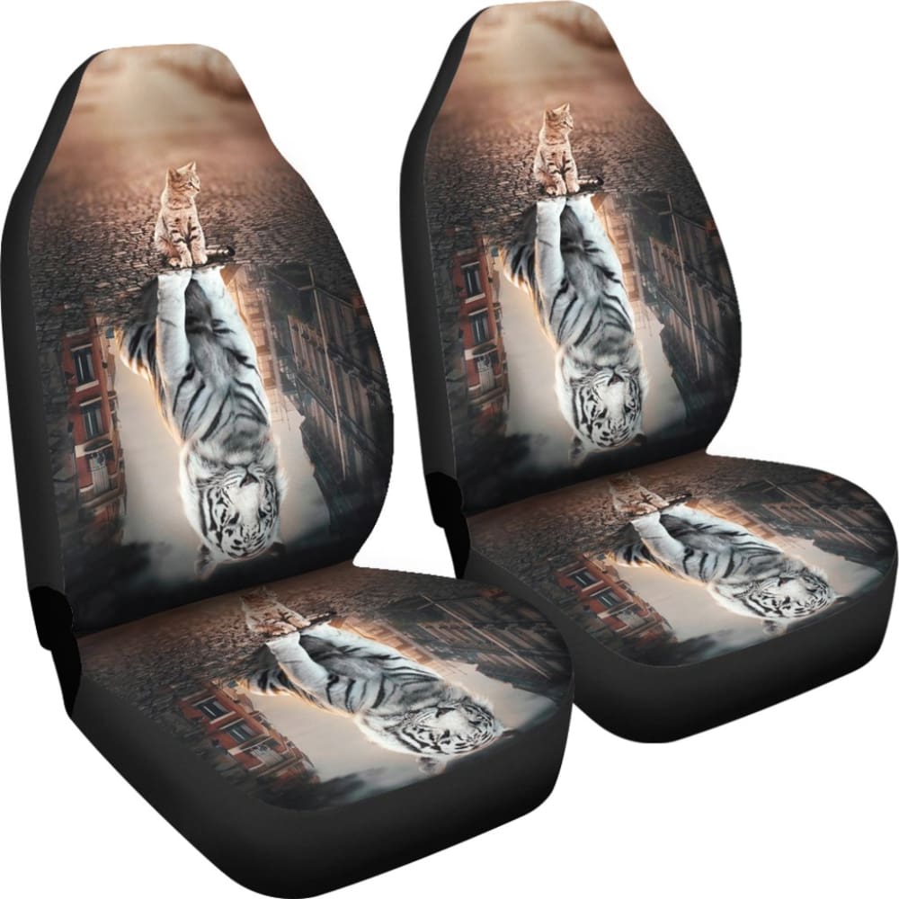 Tiger and Cat Dream Car Seat Covers 211003