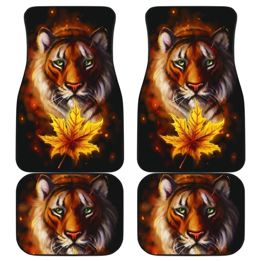 Tiger & Flower Art Car Floor Mats 174510 - YourCarButBetter